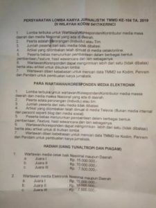 Kodim 0417 Kerinci Akan Gelar Lomba Jurnalistik