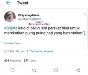 Viral... Meme Vanessa 80 Juta di Medsos