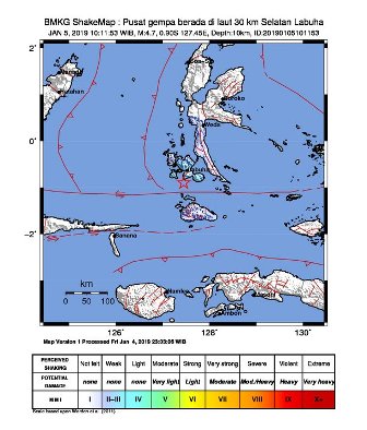 Gempa 4,7 Magnitudo, Guncang Halmahera Selatan