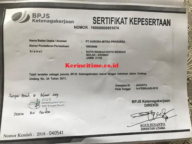 Diduga Perusahaan Abal-abal Pemenang Tender Proyek APBN Rp. 16 M di Kerinci