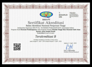 Prodi Ekonomi Pembangunan STIE SAK Terakreditasi B