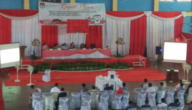 Pleno KPU Kerinci di Gedung Olahraga Sakti Alam Kerinci (GOR-SAK)