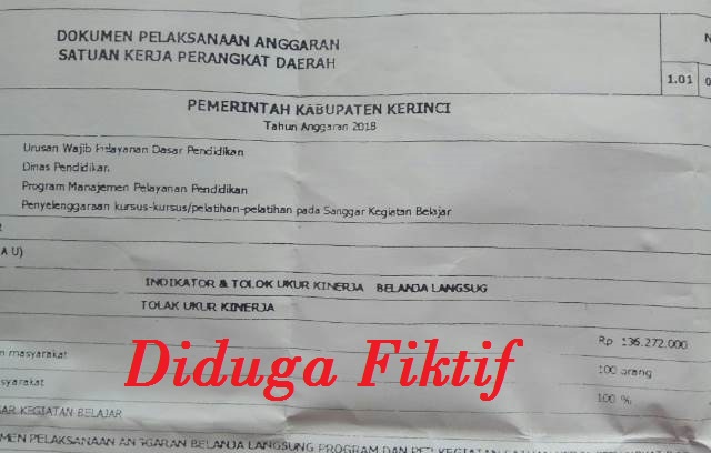 Kegiatan Pelatihan dan Kursus di SKB Kerinci Fiktif