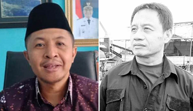 Direktur RSUD MHAT Kerinci Dr. Iwan (kiri), Ketua LSM Perisai Kobra John Afriza