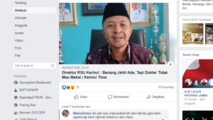 Nitizen Serang Balik Direktur RSU Kerinci