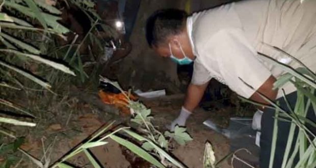 Lokasi jasad bayi terkubur di pinggir Sungai Batang Merangin. Foto: Brito.id