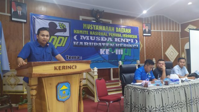 Mantap! Terpilih Aklamasi, Satria Gunawan Pimpin KNPI Kerinci