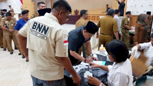 Ratusan ASN Tanjabbarat Mendadak di Tes Urine Oleh BNN