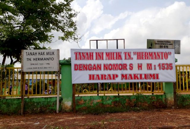 Sengketa Klaim Kepemilikan Tanah SDN 212 Mayang Mangurai