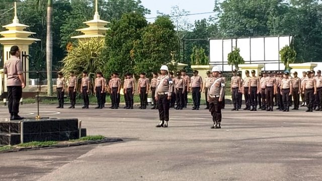 Upacara PDTH Tiga Anggota Polres Tebo