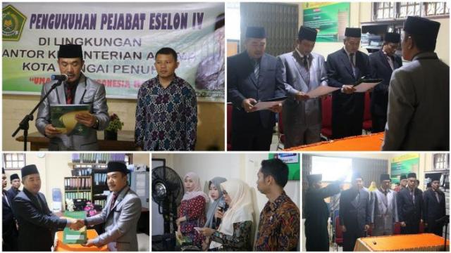 Kepala Kemenag Sungai Penuh Lantik Pejabat Eselon IV