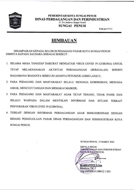 Penutupan Pasar Tanjung Bajure Hoax, Disperindag Terbitkan Himbauan