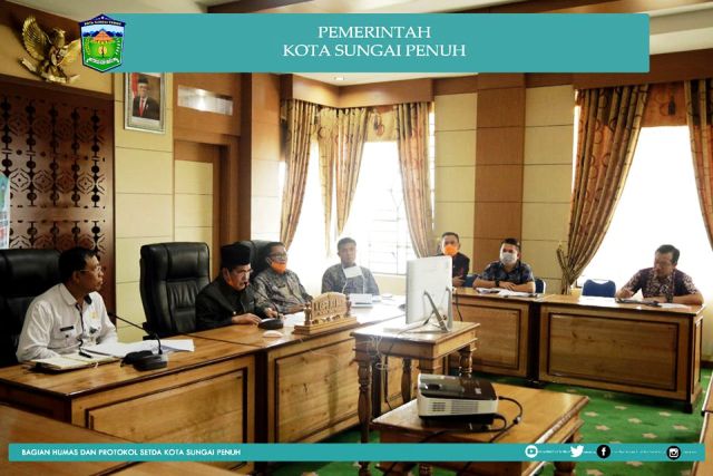 Wali Kota Teleconference Bersama Gubernur dan Bupati/Walikota se-Provinsi Jambi