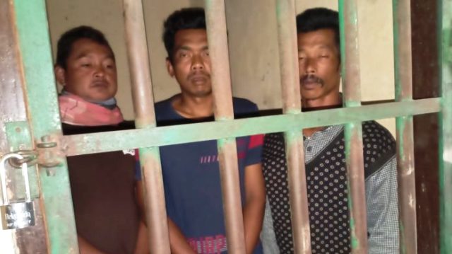 Kondisi Ketiga Tersangka Pencuri Kulit Manis di Sel Polsek GNK