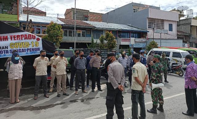 Tim Terpadu Pasar Sungai Penuh Himbau Warga Ikuti Protokol Covid 19