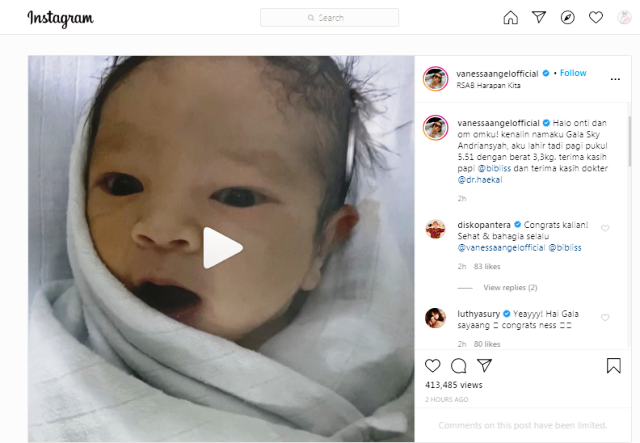 Vanessa Angel Melahirkan Anak Pertama