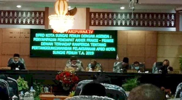 DPRD Sungai Penuh Terima Laporan Keuangan Pemerintah Daerah 