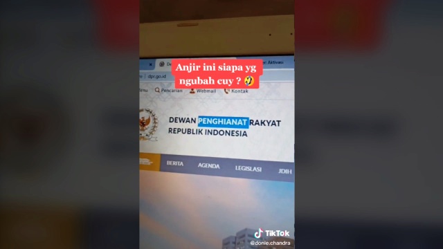 Website DPR Diretas: Hacker Ganti Nama Jadi Dewan Penghianat Rakyat