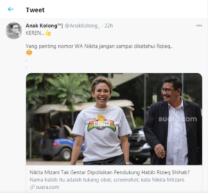 Pendukung Habib Rizieq Kecam Nikita Mirzani Pendukung Habib Rizieq Kecam Nikita Mirzani