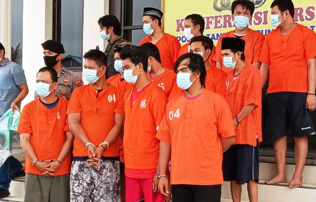 Polisi Amankan 18 Pelaku Pembawa 190 Gram Sabu Di Tanjabbar