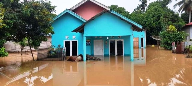 Curah Hujan Tinggi, Puluhan Rumah di Dua Kecamatan di Bungo Terendam Banjir