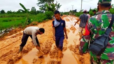 Kondisi Jalan Provinsi di Tanjab Timur Rusak Parah