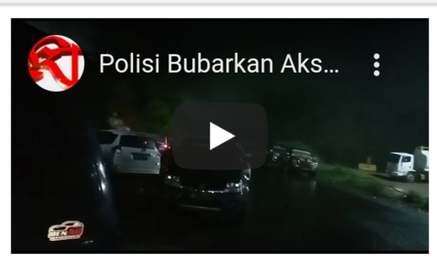 Video saat Polisi Bubarkan Aksi Demo Warga Malam Hari di PLTA Kerinci