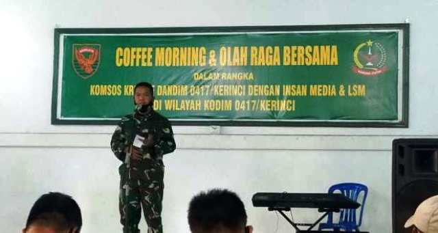 Kodim 0417 Coffee Morning dengan Wartawan