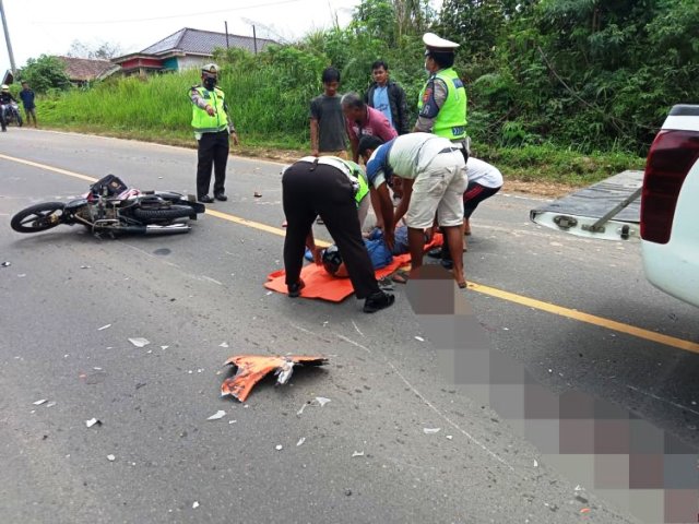 Laka Maut Muaro Jambi Motor Vs Bus