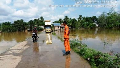 Intensitas Hujan Tinggi, Tiga Kecamatan di Muara Bulian Terendam Banjir