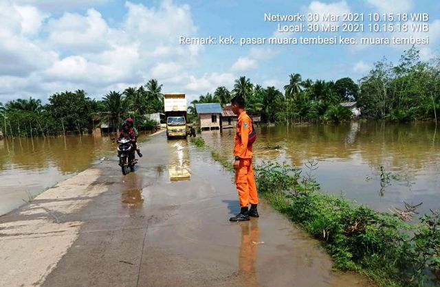 Intensitas Hujan Tinggi, Tiga Kecamatan di Muara Bulian Terendam Banjir