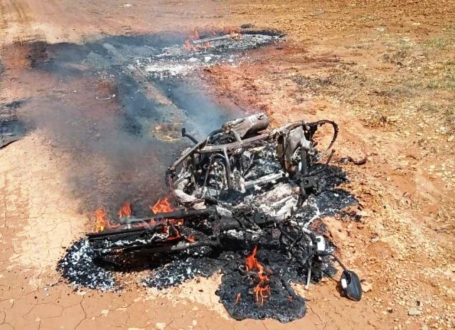 Motor Pelansir BBM Warga Tebo Terbakar