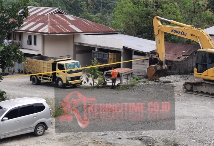 Pak Bareskrim Mabes Polri! Police Line Galian C Illegal di Kerinci Diterobos, Tambang Illegal Aktif Lagi