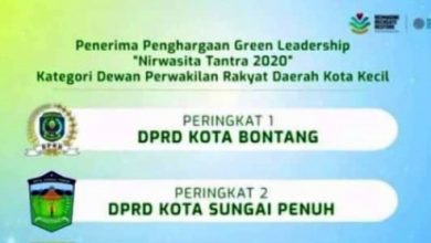 DPRD Kota Sungai Penuh Raih Penghargaan Green Leadership 2020