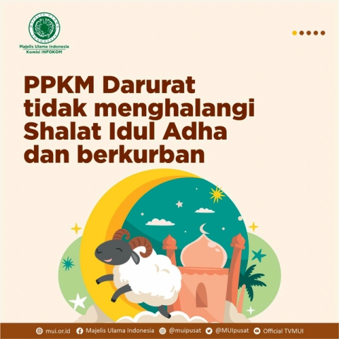 PPKM Darurat! Simak Tata Cara Salat Idul Adha di Rumah dari MUI