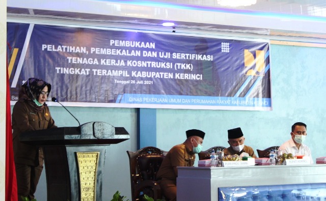 PUPR Kerinci Gelar Pelatihan, Pembekalan dan Uji Sertifikasi TKK