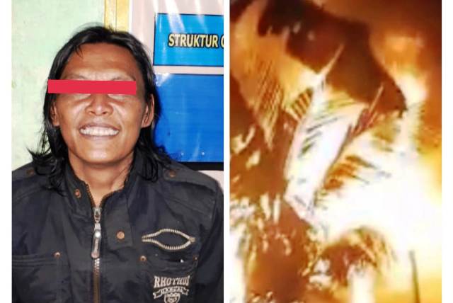 ODGJ Bakar Rumah di Desa Sialang Pamenang