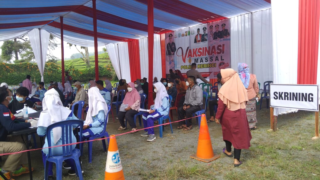 Hari Ini, Polres Kerinci Gelar Vaksinasi Massal di Kayu Aro