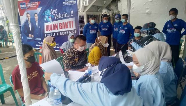 20 Tahun Partai Demokrat, DPC Sungai Penuh Gelar Vaksin Gratis