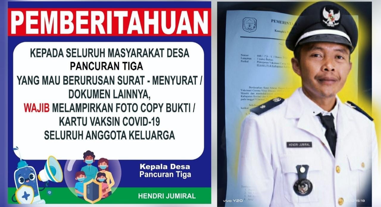 Pasca Pertemuan dengan Polda Jambi, Kades Pancuran Tiga Ajak Warga Segera Vaksinasi