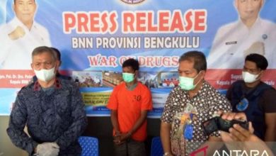 BNNP Bengkulu Amankan 3 Kg Sabu dari Kurir Narkotika Jambi