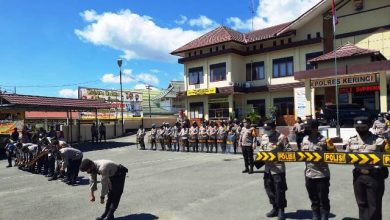 Latihan Dalmas Sat Samapta Polres Kerinci dan Gabungan Personel Polsek