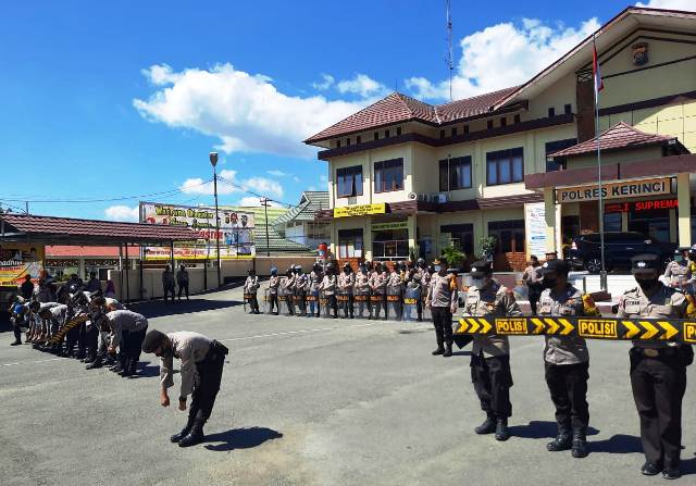 Latihan Dalmas Sat Samapta Polres Kerinci dan Gabungan Personel Polsek