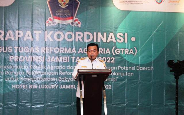 Rapat Koordinasi Gugus Tugas Reforma Agraria Provinsi Jambi Tahun 2022