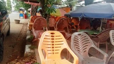 Pedagang Tantang Sat Pol PP Merangin Menertibkan Lapak Diatas Trotoar Kantin PKK