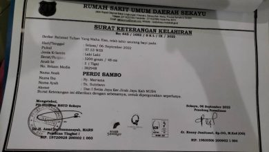 VIRAL! Bayi yang Baru Lahir di Muba Diberi Nama Perdi Sambo