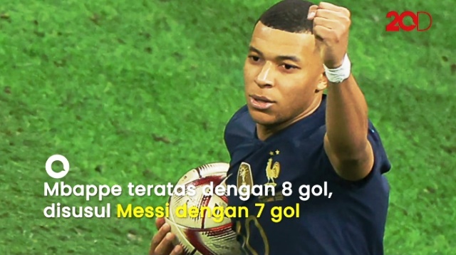 Kylian Mbappe Top Skor Piala Dunia 2022 Qatar