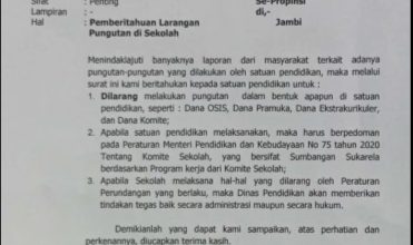 Dilarang Ada Pungutan Apapun di SMA dan SMK di Provinsi Jambi