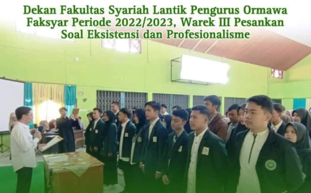 Pelantikan Ormawa Fakultas Syari’ah IAIN Kerinci