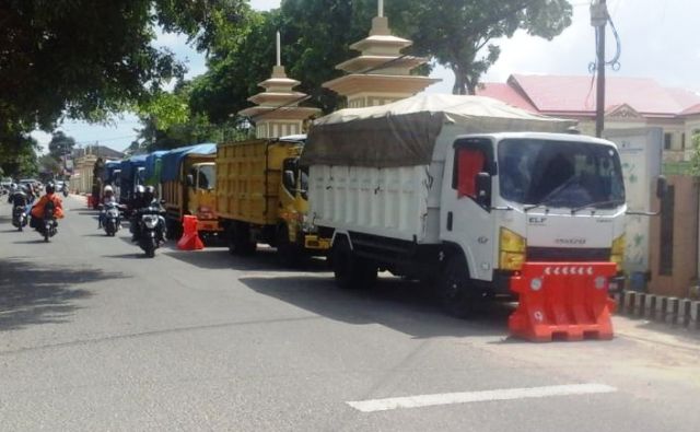 Puluhan Mobil Angkutan Batubara Diamankan Ditlantas Polda Jambi